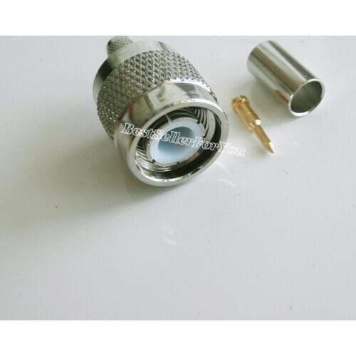 10Pcs Connector TNC Male Plug Crimp For RG58 RG142 RG400 LMR195 Cable RF Connector