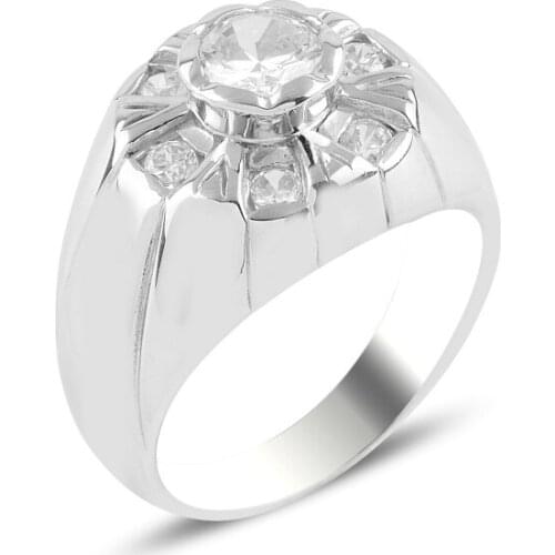 Silver 925 Sterling Zircon Stone Ring