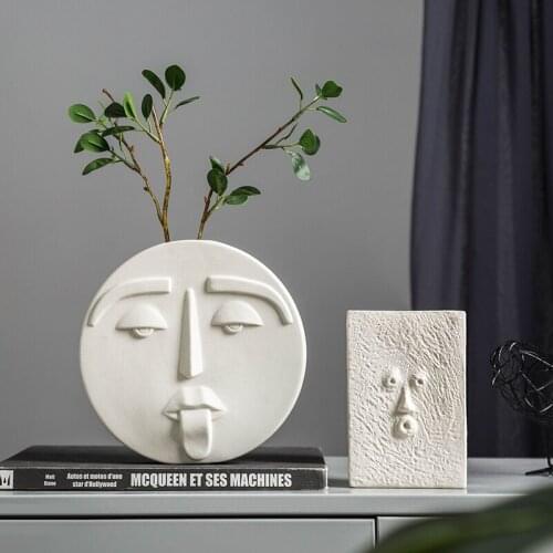 Nordic Home Decoration Accessories White Ceramic Vase Living Room Decoration Decoracion Hogar Moderno Flower Vases Home Decor