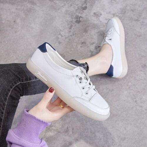 Tilocow Leather Soft Bottom Women Flats for Ladies Casual Basic Lazy Shoes Woman Shallow Soild Footwear Leisure Summer Flat Shoe