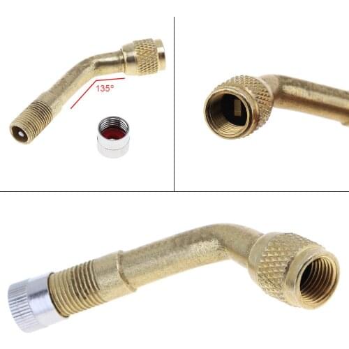 135 Degree Angle Brass Air Type Valve Extension Adaptor Motorcycle Accessories for Motorcycle Motorbike Car Bicycle Scooter