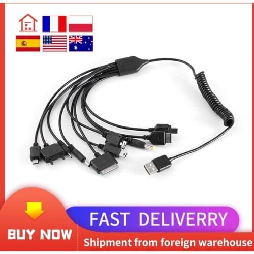 10 in 1 Universal Portable Lightweight Multi Functions Standard USB Charge Charging Cable Compatible with Most Brands Phones