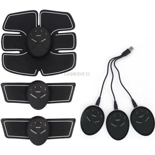 Stimolatore muscolare ricaricabile USB trainer EMS fitness intelligente, attrezzo ginnico per massaggio muscolare addominale ABS