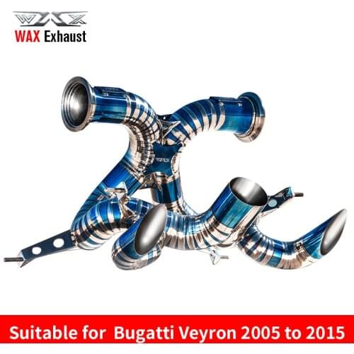 High quality titanium race exhaust pipe for bugatti veyron 2005 to 2015years exhaust with tips