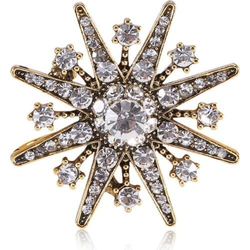 WYBU Eight-Pointed Star Brooch Simple Temperament Clothing Accessory Pin Pendant Necklace 2021 New Fashion Jewelry
