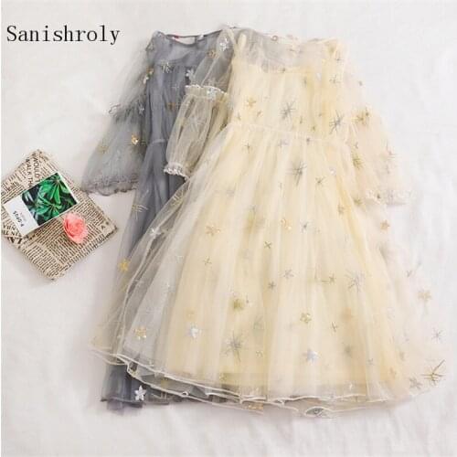 Sanishroly Two Pieces New Spring Women Sequins Lace Dress Female Short Sleeve Mesh Dress Ladies Long Tank Dresses Vestidos SE890