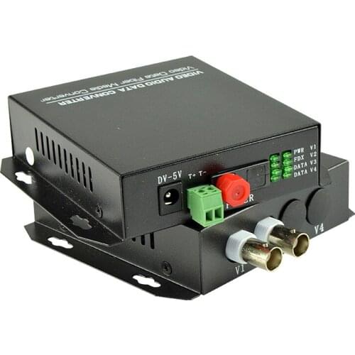 1 Pair 2 Pieces/lot 2 Channel Video Optical Converter 1V1D Fiber Optic Video Optical Transmitter & Receiver 1CH +RS485 Data