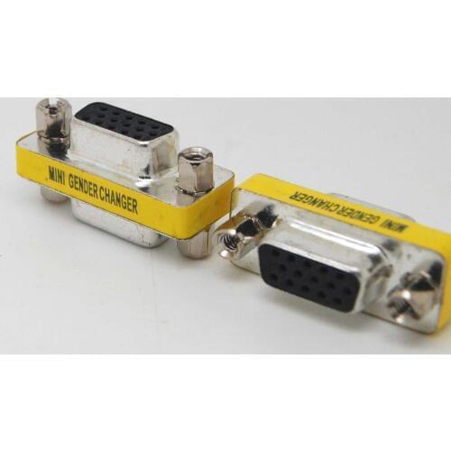 15 Pin HD SVGA VGA Female to VGA Female F/F gender changer adapter 15PIN NEW