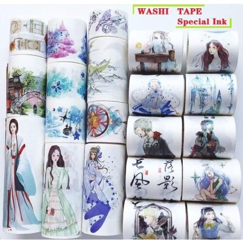 25 Designs Washi Tape Special Ink Planner Scrapbook Girls Japanese Decor Adhesive DIY Masking Paper Label Stickers Diary Gift