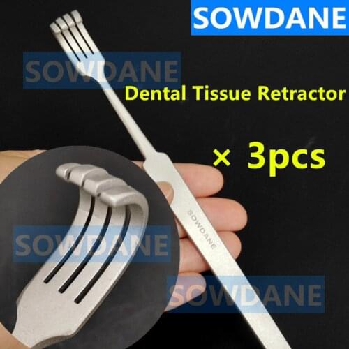 3 pieces Dental Surgical Implant Tissue Retractor Dental Retractor Mouth Opener Dentist Surgery Implant Instrument Tool