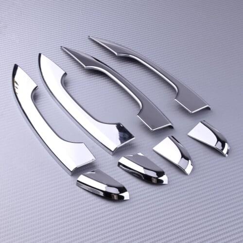 8pcs ABS Chrome Car Door Handle Trim Strips Cover Keyless Fit for Honda Accord 2018 Accessories