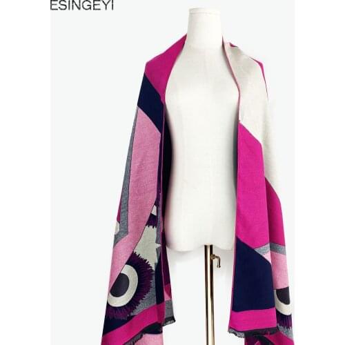 Anti-season Owl print Cashmere imitation Shawl Scarf women warm Scarves Foulard Square Hijab Ladies wrap muffler pareo female