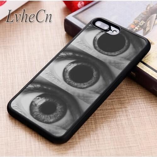 LvheCn Drugged Eyes phone Case cover For iPhone 5 6 6s 7 8 plus X XR XS max 11 12 Pro Samsung Galaxy S7 edge S8 S9 S10
