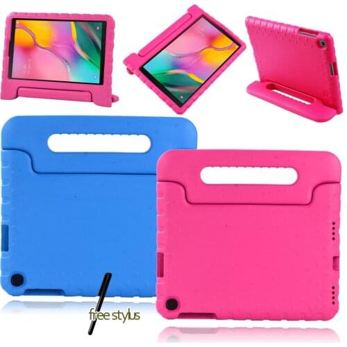 Case for Samsung Galaxy Tab A 10.1 2019 T510 T515 Non-toxic EVA Drop Resistance Children Handle Stand Tablet Cover+Free Stylus