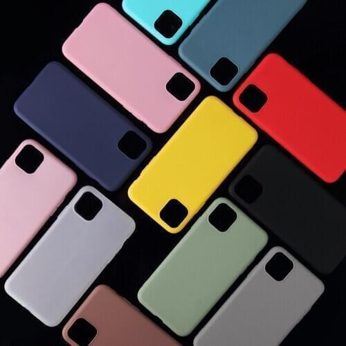 Phone case mobile shell for iphone11 XR XS 7/8/SE 2020 11pro Xs 7p/8plus X/Xs 12 12pro /pro max 12mini TPU candy color