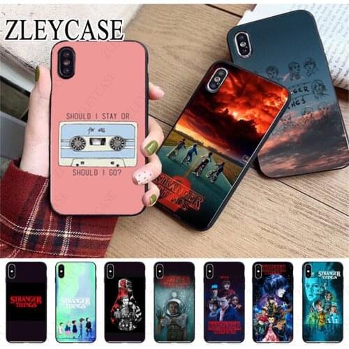 Stranger Things TV TPU Soft black Phone Case For iphone x xs xr xsmax 11 12pro max 5s SE 2020 6splus 7 8plus 12mini cover