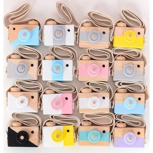 Free Shipping Cute Nordic Wooden Camera Toys Baby Children Room Hanging Ornaments Educational Toys Photo Prop Gifts Home Decor