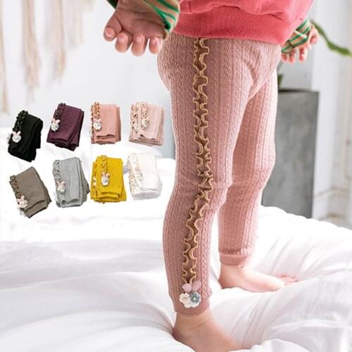 Children Baby Tights Pantyhose Render Spring and Autumn Period Double Needle Lace Kids Girl Tights Bar Sgaric Girl Pants