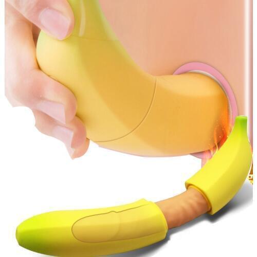 Disguise Banana Shape Dildo Vibrator for Women Realistic Huge Penis Dildo USB Charged Electric Cordles Handheld Massager