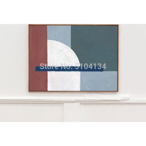 Art Hand painted Abstract Color Block Oil Paintings Abstract canvas Oil Painting wall painting for Living Room home Decoration