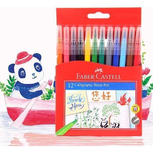 FABER CASTELL 12-color water-based brush painting watercolor pen art copybook practice calligraphy pen