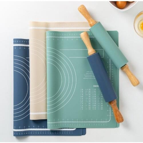 Large Thickening Silicone Kneading Pad Placemat Non-Stick Thickened Rolling Dough Mat for Baking Sheet Kitchen Accessories Tools