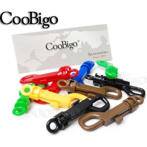 10pcs Colorful Snap Hooks Rotary Cord Hole 6.5mm For Paracord Keychain Backpack Buckles Bags Luggage Accessories