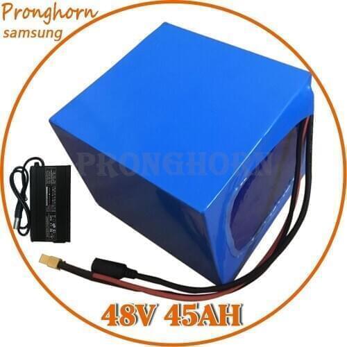 48V 1500W 2000W 3000W Lithium Battery 48V 45AH Electric Bike battery 48V 45AH Electric Scooter Battery use samsung cell+Charger