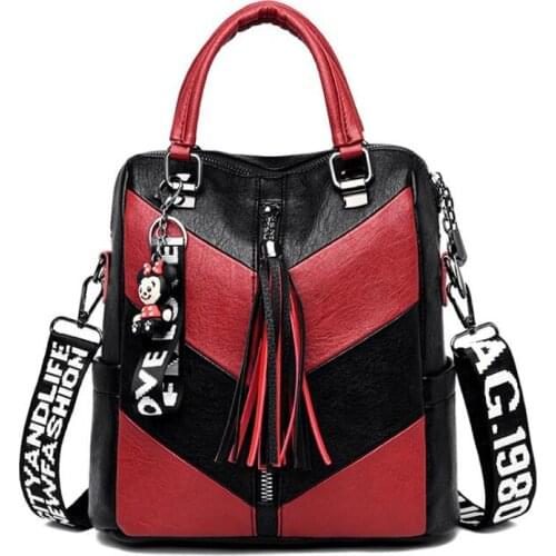 Fashion Women Backpacks Multifunctional Shoulder Bag High Quality Pu Leather Backpack School Bag for Girls Travel Backpack