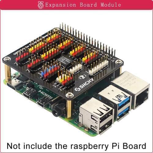 GPIO Expansion Board Module Raspberry Pi Voltage Detection AD/DA Digital to Analog Conversion for Raspberry Pi 4B / 3B+ / 3B