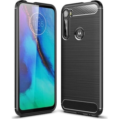 Soft Carbon Fiber Case For Motorola One Fusion Plus Case One Fusion Cover Housings Phone Bumper For Moto One Fusion Plus Funda