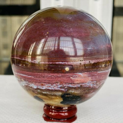 Natural Marine Jasper Sphere Polishend Quartz Crystal Ball Reiki
