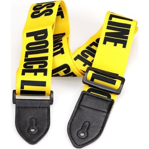 Adjustable Guitar Strap Yellow Electric Bass Strap PU Leather End Strap Belt Musical Instruments Guitar Accessories