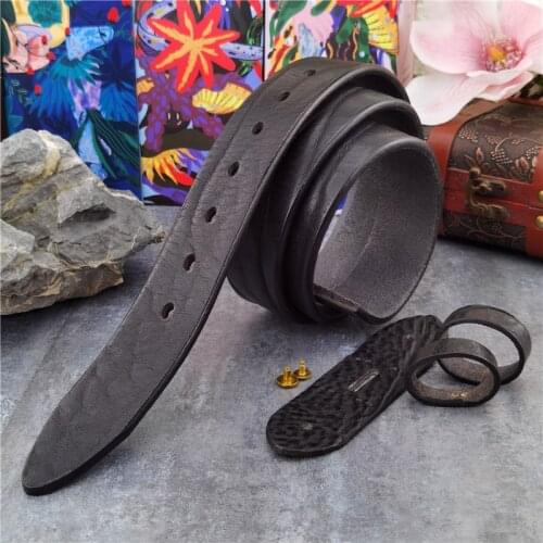 Retro Cowboy Western Belts Wide Top Thick Leather Men Belt Without Buckle Cinturon Mujer Mens Leather Belts Without Buckles SP21