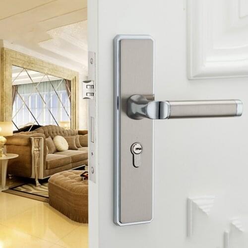 Modern Interior Zinc Alloy Door Lock Shower Room Bedroom Door Handle Lock Luxury Anti-theft Lock Core Furniture Hardware