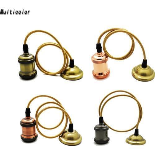 Vintage Retro Edison Lamp E27 Socket Pendant lights Screw Bulb base Aluminum Light Industrial Lamp Holder Retro Pendant light