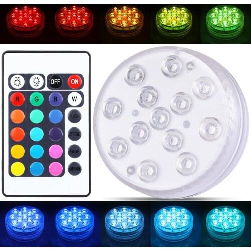 13Leds 16 Color Submersible LED Lights Waterproof SMD5050 Underwater LED Lights Aquarium Decoration Light Swim Pool Night Lamp