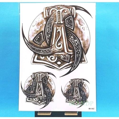 Waterproof Temporary Tattoo Sticker ancient Cold weapon armor tatto stickers flash tatoo fake tattoos for men