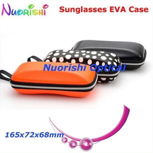 20pcs New Shiny Color Eyeglass Glasses Sunglass Sunglasses Zipper 3 Colors EVA Case Box ML035 Free Shipping