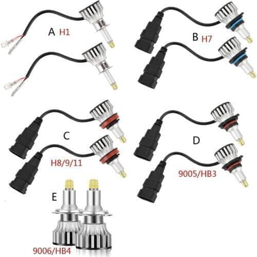 2020 New H1/H7/H8 H9 H11/9005/9006 LED Car Headlights Bulbs 24LED 120W Bulbs
