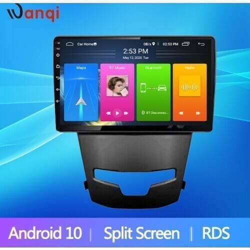 Android10 Split Screen RDS Car Navigation GPS For SsangYong Korando 3 Actyon 2 2014 2015 2016 Multimedia Player Radio NO DVD