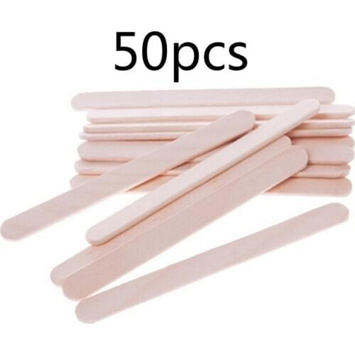 Colored Wooden Popsicle Sticks Natural Wood Ice Cream Sticks Kids DIY Hand Crafts Handmade Building Model Material
