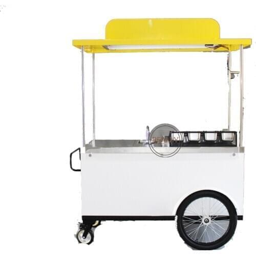2021 Hotdog Street Food Cart Adult Electric Tricycle Handpush Outdoor Cargo Bike family