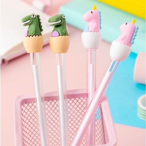 Ellen Brook 1 PCS Gel Cute Pen Eggshell Dinosaur School Supply Creative Office Gift Stationery Kawaii Funny Gels Pens