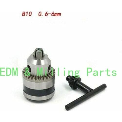 CNC Milling Machine B10 0.6-6mm Drill Chuck Spanner Taper Mounted With One Key Bench Drill Milling For Bridgeport Mill Part