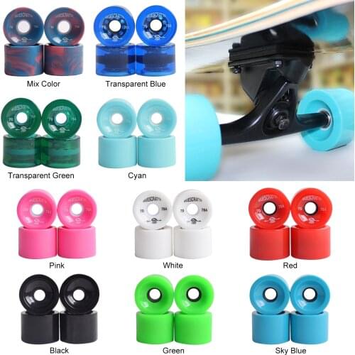 4pcs Skateboard Wheels 70 x 51mm Longboard Skate Wheel Set 78A PU Cushion Wheel for Long Board Wheel Replacement