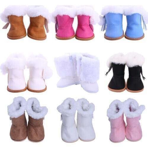 Doll 9 Styles Fashion Winter Boots For 18 Inch American&43 Cm Born Baby Generation Girls Russian DIY Toy Gift