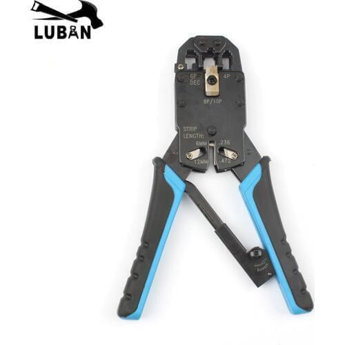 Multifunctional TL-200R ethernet cable modular crimping pliers strippers RJ45 10p10c 8P8C 6P4C 8" more in one modular tools