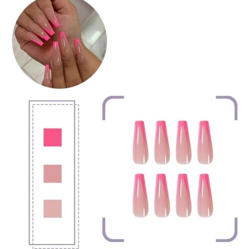 Nail Art Sticker Detachable Elegant Peach Pink French Style Nail Art Decal for Dressing Room