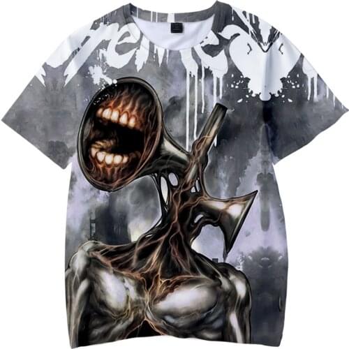2021 New Siren Head 3D Print T-Shirts For Boys Horror Game Streetwear Fashion Girls T Shirt Among Us Children T-shirts top tee